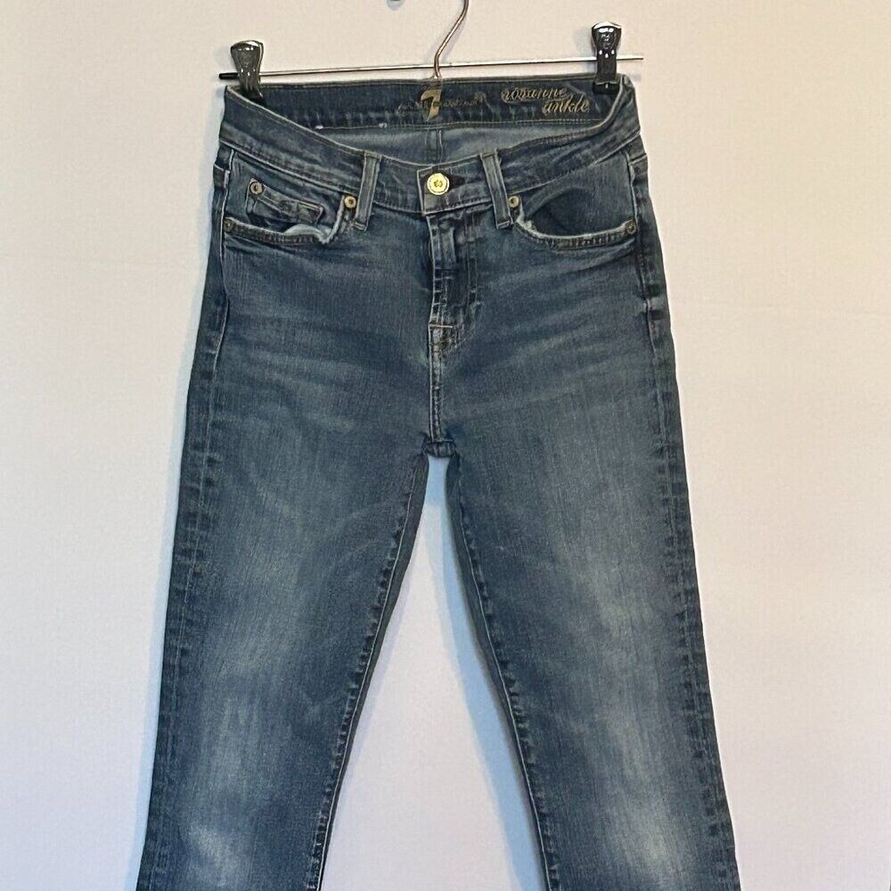 7 For All Mankind Women's Sz. 24 Roseanne Ankle skinny jeans